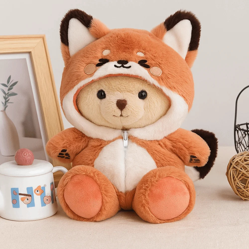 20cm Fox Bunny Animal Onesie Doll Clothes | Plush Doll Outfit Doll Costume Clothing Nixie