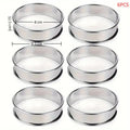 6PCS Stainless Steel Crumpet Baking Rings – Nonstick Mold Set Baking Mold Rings Nixie A2
