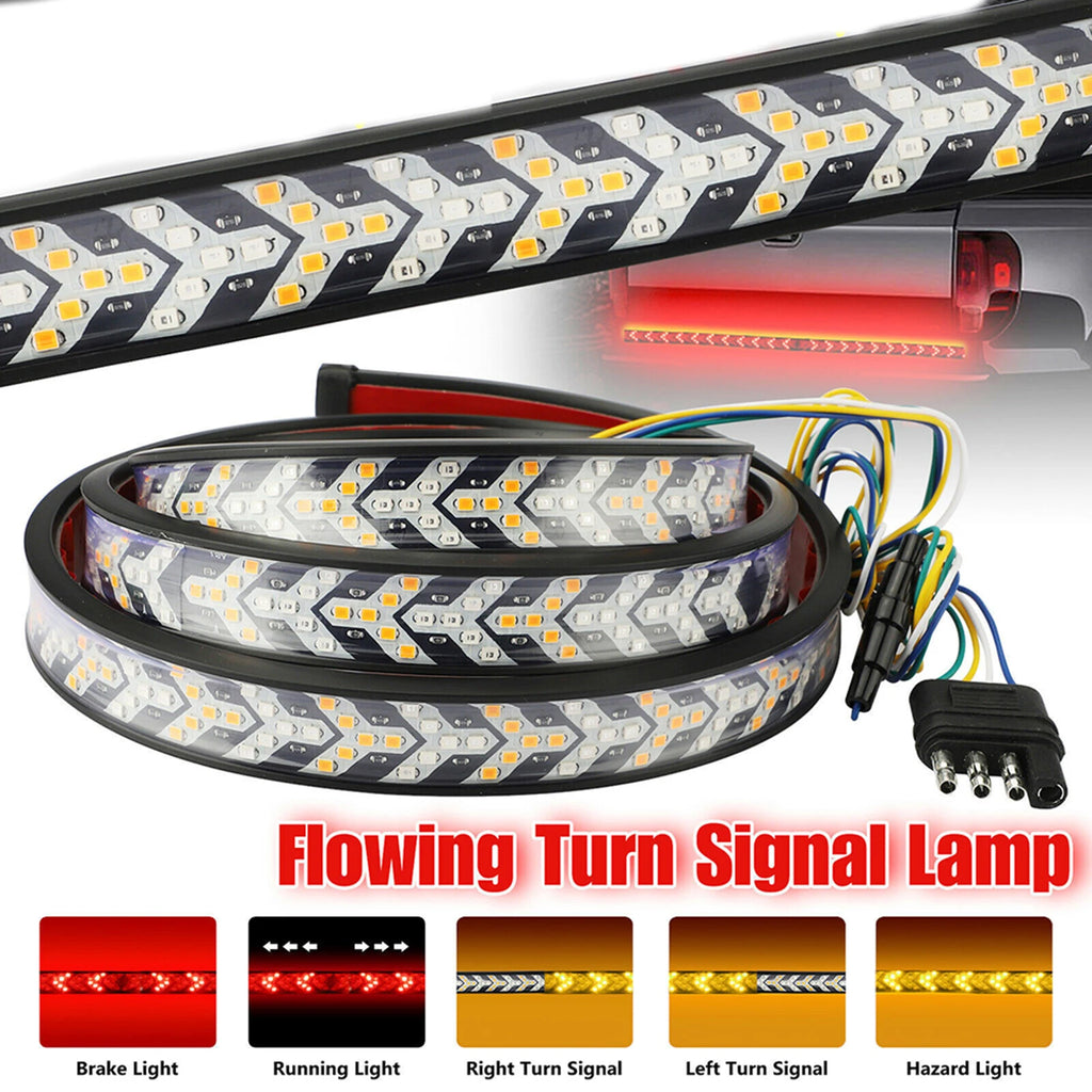 LED Tailgate Light Strip | Brake, Turn Signal, No-Drill LED Tailgate Light Bar Nixie