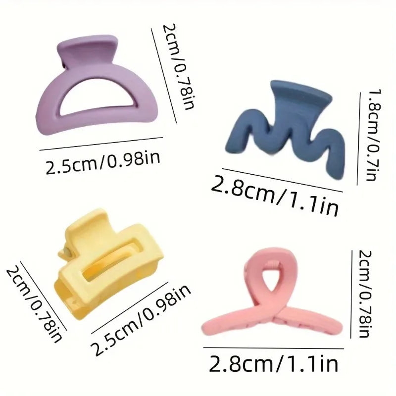 20-Piece Matte Hollow Hair Claw Clips – Candy Color Barrettes Hair Claw Clips Nixie