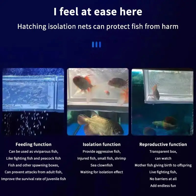 Aquarium Fish Breeding Box Hatchery Isolation Net 1/2PCS S/L