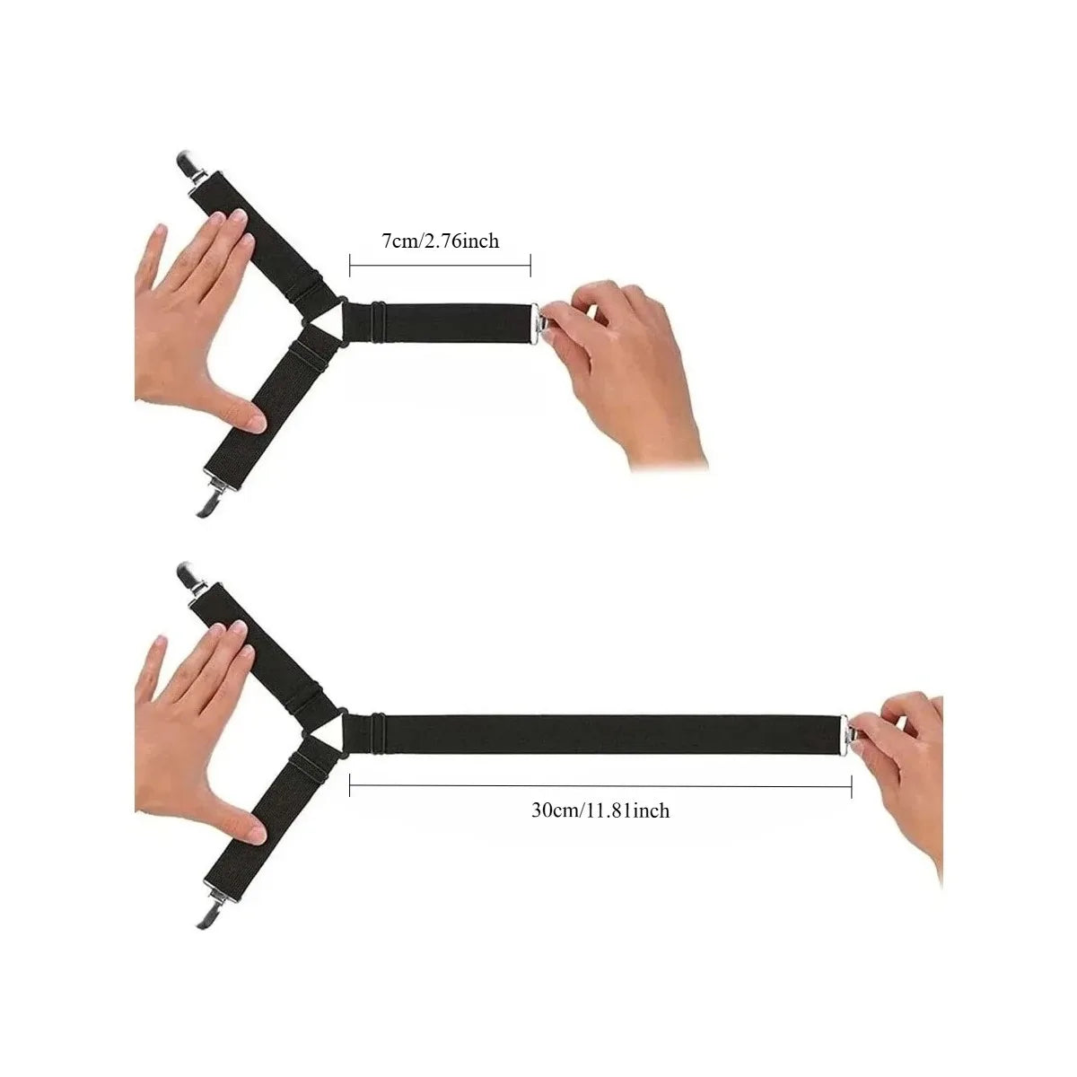 4-Pack Triangular Bed Sheet & Tablecloth Fastener Clips