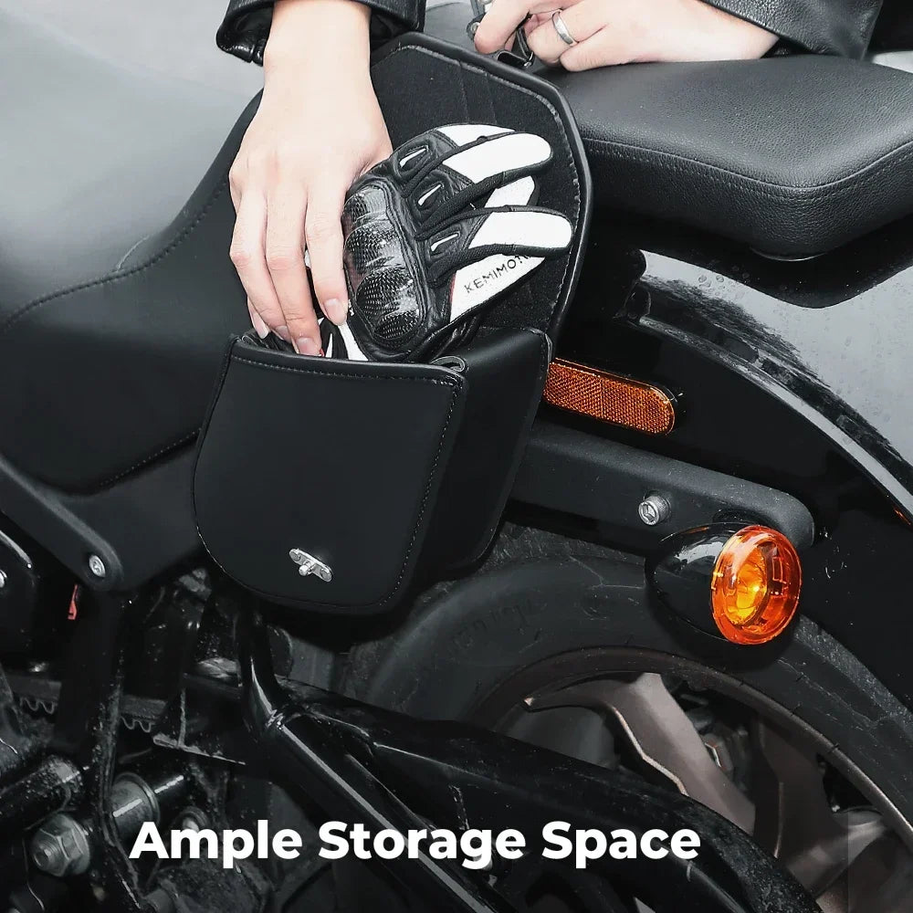 Retro PU Leather Motorcycle Saddlebag – Sportster Softail Dyna Motorcycle Saddlebag Nixie