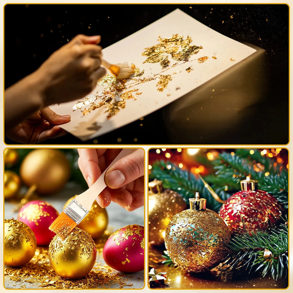 250Pcs Imitation Gold & Silver Foil Sheets – Gilding Kit Gilding Foil Kit Nixie