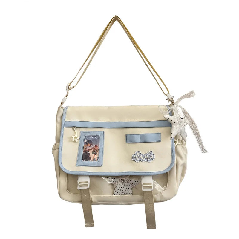 Girls Korean Style Crossbody Bag – Large Capacity School Bag Crossbody Shoulder Bag Nixie