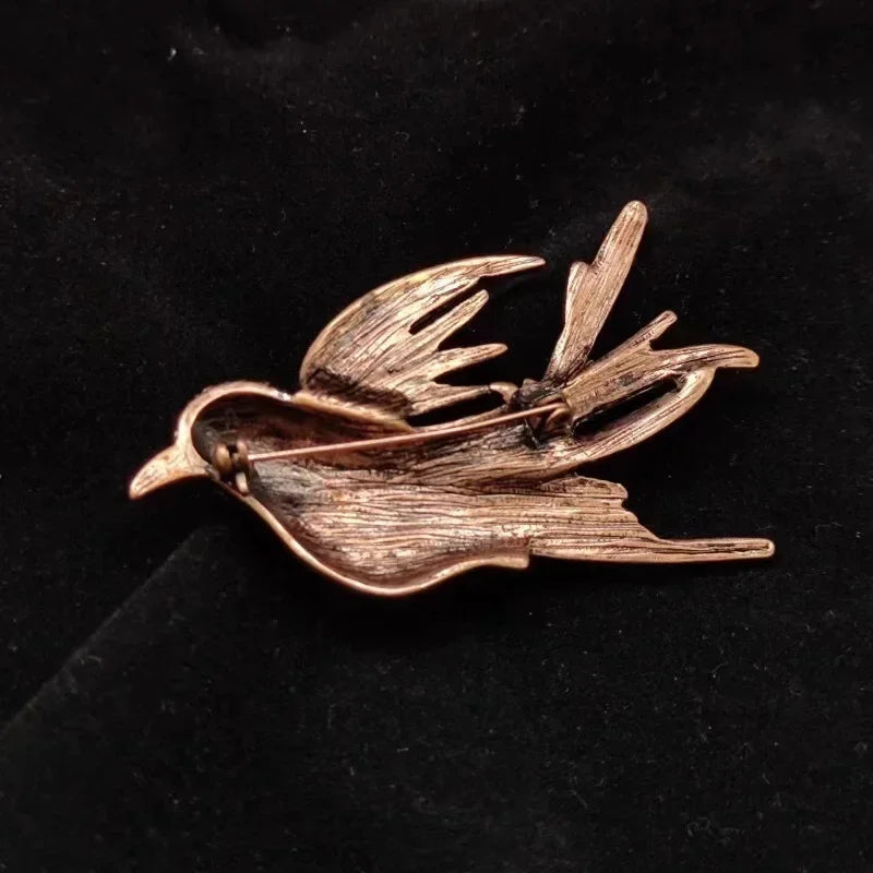 Purple Enamel Swallow Bird Brooch – Women's Lapel Pin Enamel Brooch Nixie
