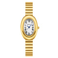 REBIRTH Vintage Oval Gold Women's Quartz Watch Roman Numeral Women's Quartz Watch Nixie Gold