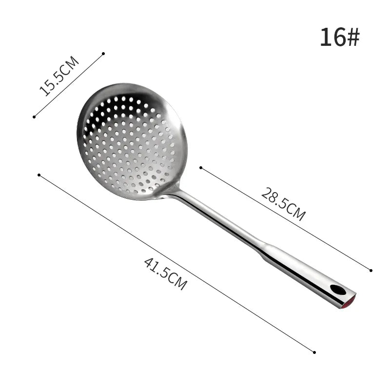 304 Stainless Steel Long Handle Colander Strainer Scoop