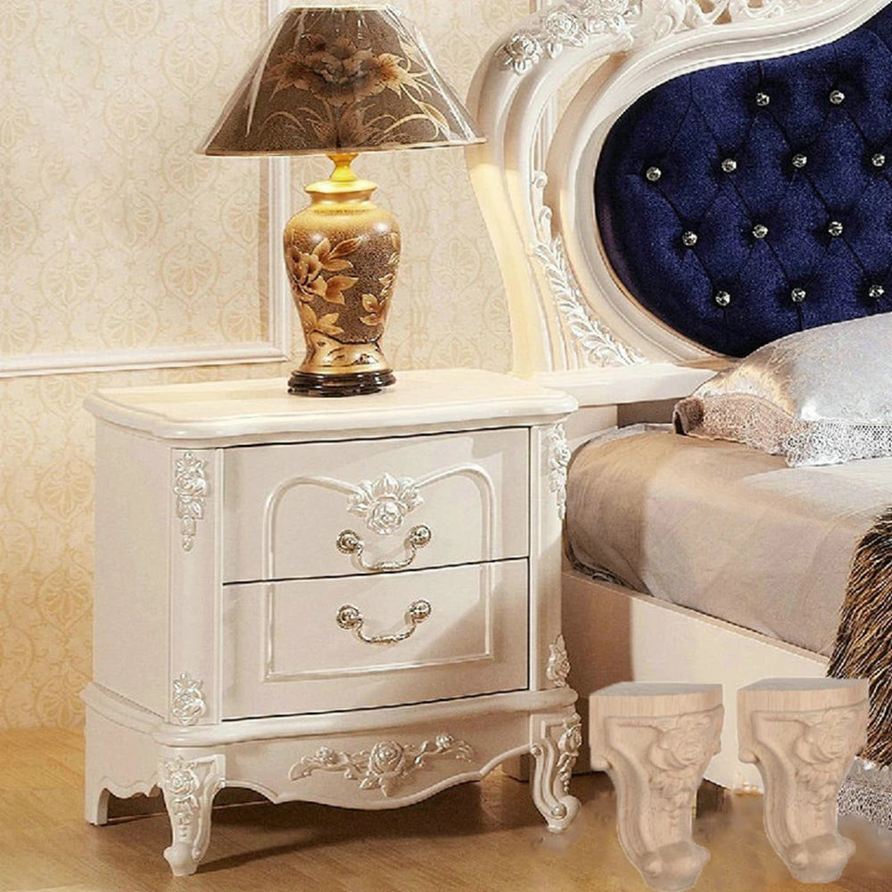 Vintage European Wood Carved Furniture Legs & Cabinet Feet