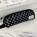Polka Dot Pencil Case Large Capacity with Hand Strap – INS Style