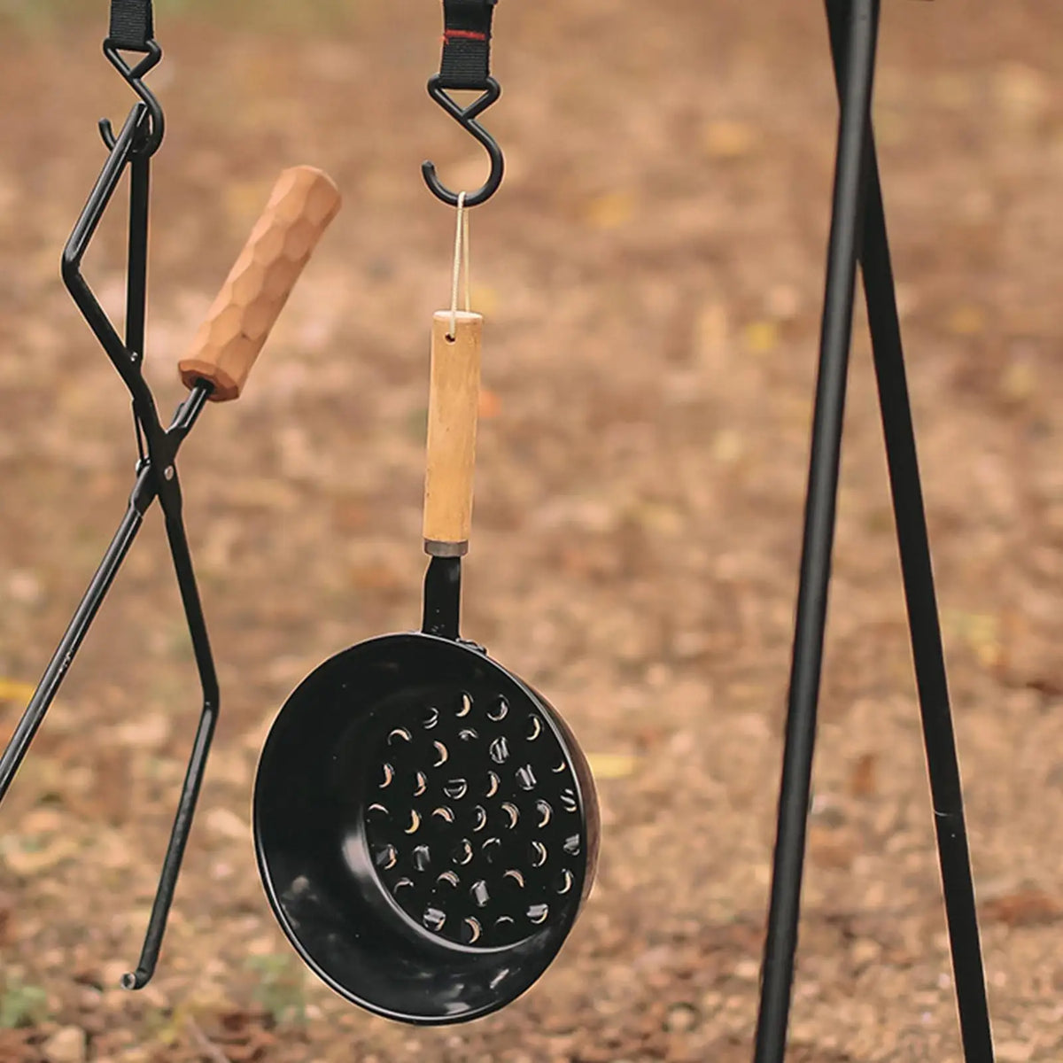 Portable Charcoal Starter Pot Wooden Handle – Mini BBQ Stove