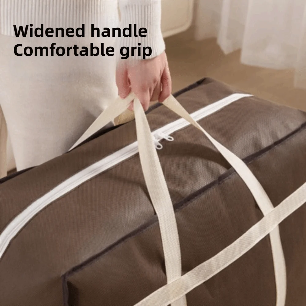 Large Non-Woven Clothes Storage Bin with Handle & Zipper Clothing Storage Bin Nixie