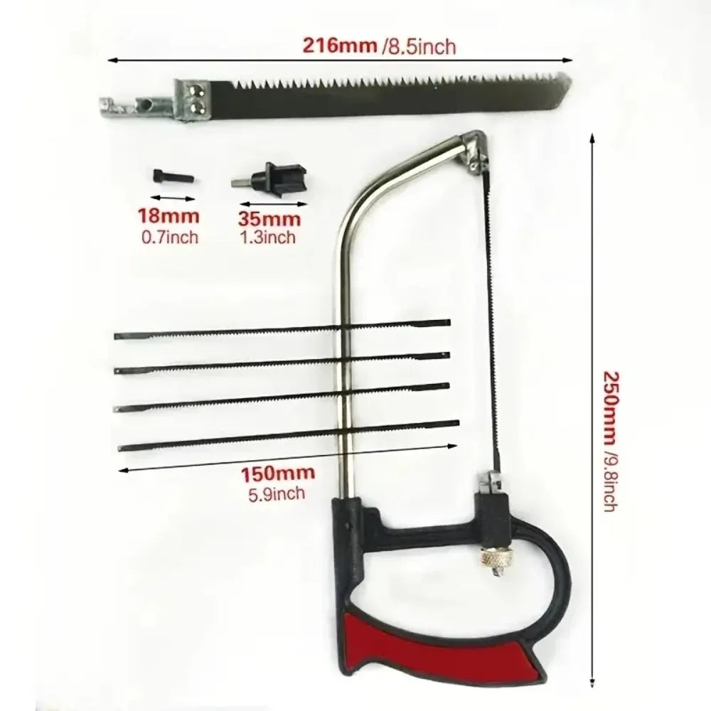 8-in-1 Multi-Purpose Hand Saw Kit with 6 Blades – Wood Metal Glass Multi-Purpose Hand Saw Nixie