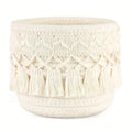 Cotton Rope Tassel Desktop Storage Basket – Pen & Organizer Desktop Storage Basket Nixie White-10cm-10cm