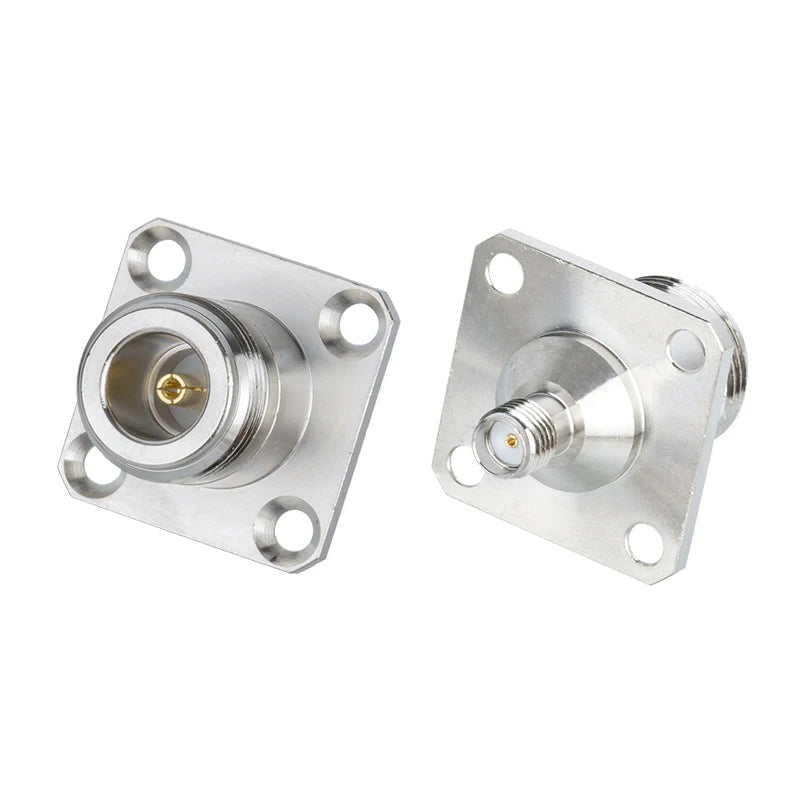 N Type Female to SMA Female Waterproof Flange RF Connector RF Coaxial Adapter Nixie Default Title