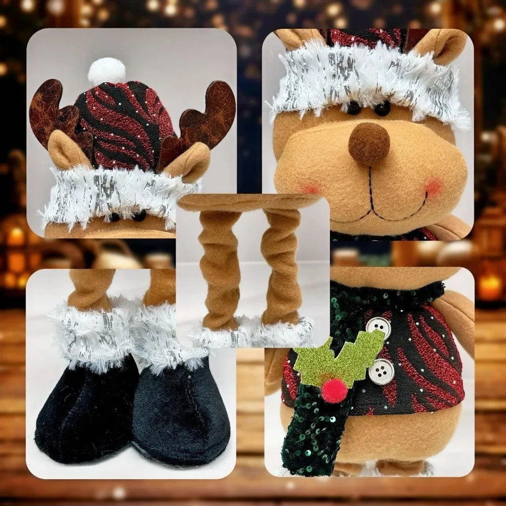 Christmas Snowman & Santa Plush Sequin Decoration Doll Christmas Plush Doll Nixie