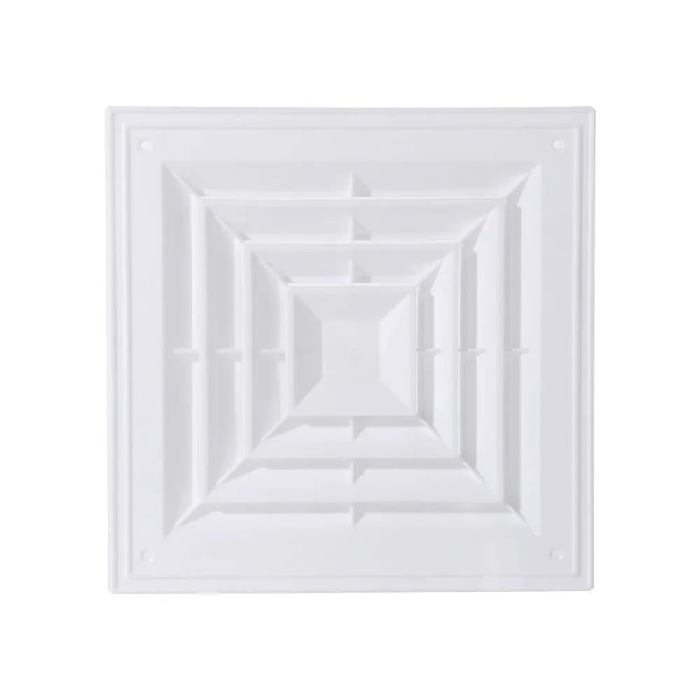 White Square Air Vent Grille with Flaps – Exhaust Fan Cover