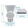 304 Stainless Steel Duckbill Air Knife Nozzle | BSPT Jet Industrial Air Nozzle Nixie Gap 2.0mm-3-8 inch