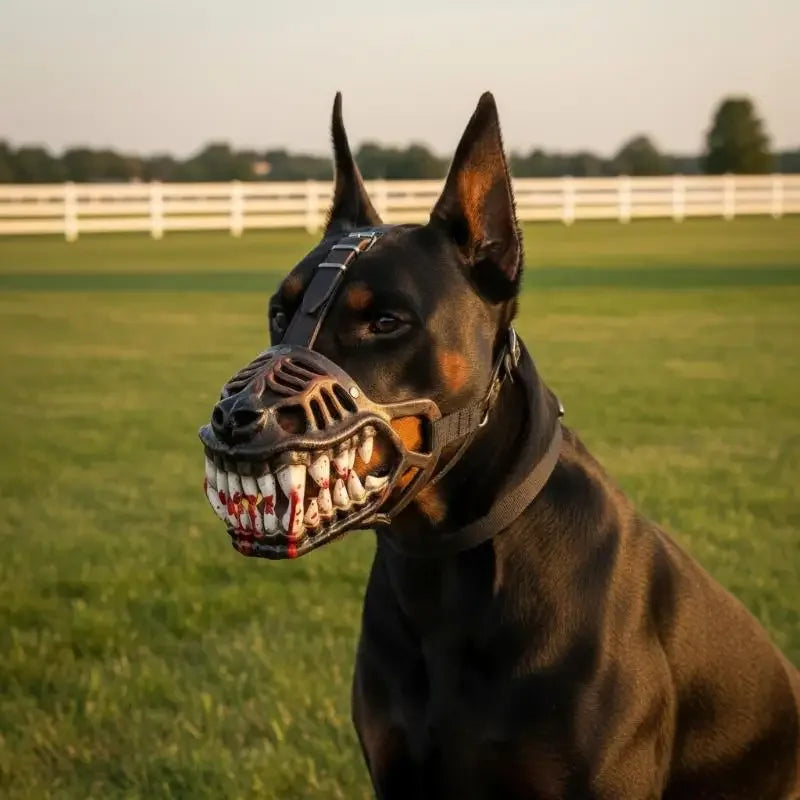 Dog Dinosaur Cosplay Latex Muzzle Mask | Halloween Pet Hood Pet Costume Muzzle Nixie