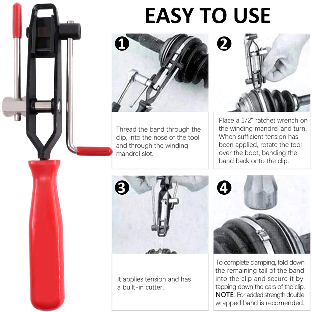CV Joint Boot Clamp Pliers Kit – 10-Pc Stainless Steel Auto Tool CV Boot Clamp Pliers Nixie