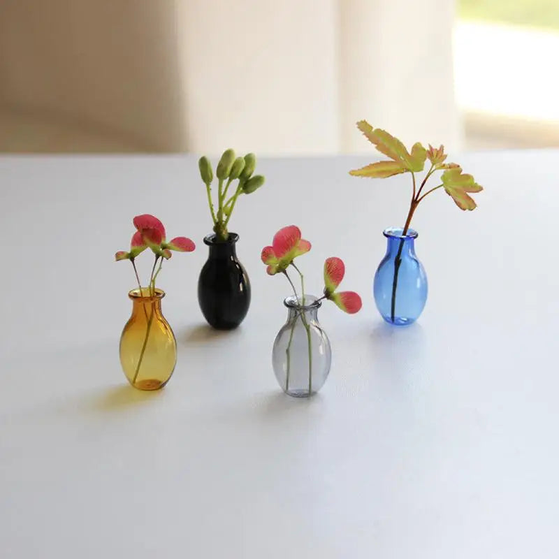 Mini Glass Vase Fridge Magnet – 3D Micro Landscape Flower Pot Decorative Fridge Magnet Nixie