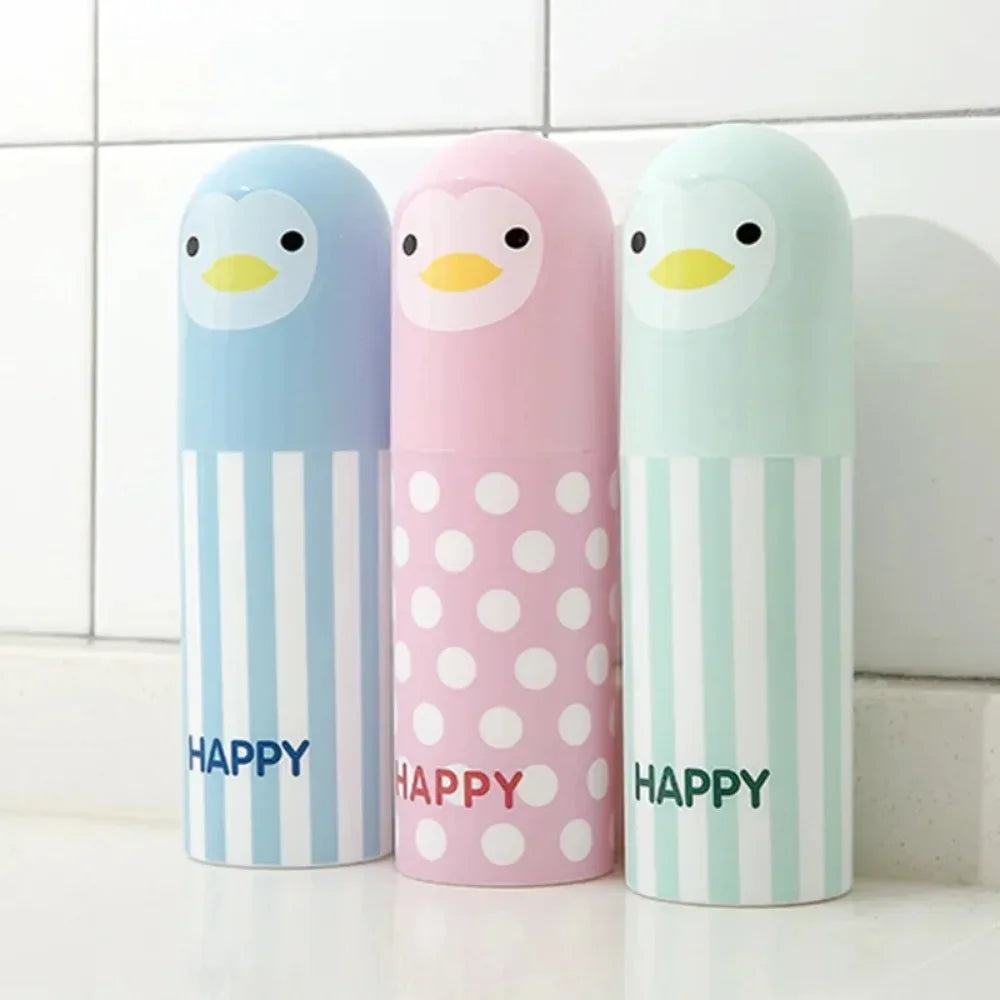 Penguin Travel Toothbrush Holder & Toothpaste Storage Box Toothbrush Travel Case Nixie
