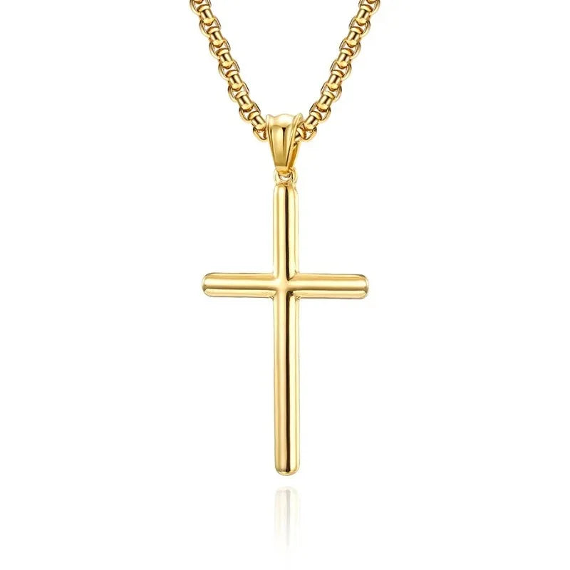 Cross Pendant Choker Necklace | Unisex Stainless Steel Gift Pendant Necklace Nixie
