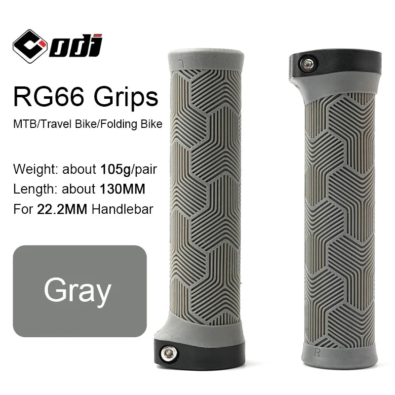 ODI Lock-On MTB Handlebar Grips – Non-Slip Rubber Bike Grips Bike Handlebar Grips Nixie Gray