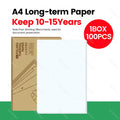 PeriPage A40 Folded A4 Thermal Paper 100 Sheets – BPA-Free