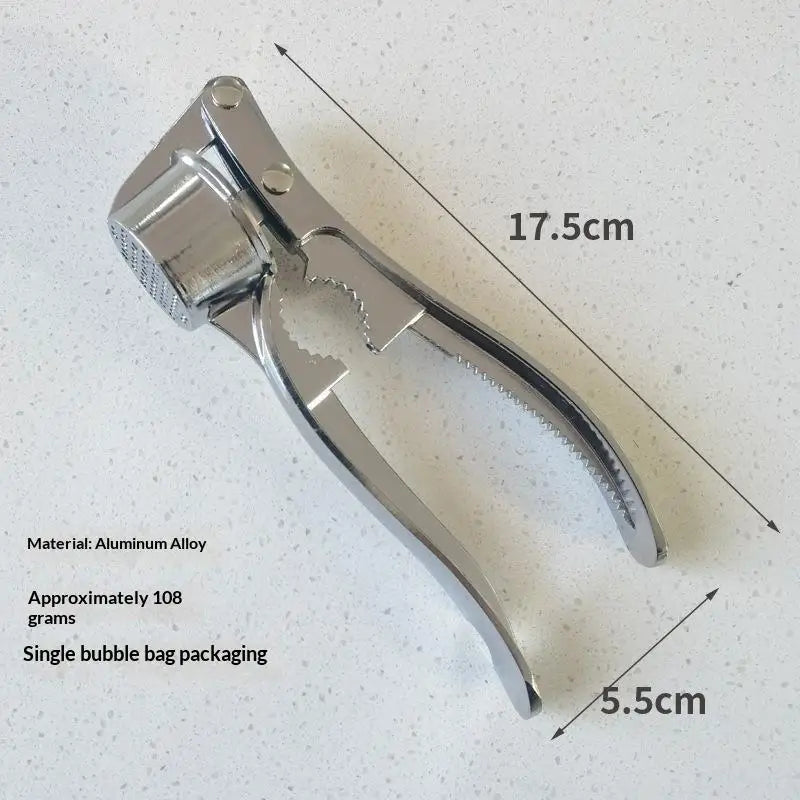 Stainless Steel Garlic Press – Ergonomic Non-Slip Handle Garlic Press Nixie A9