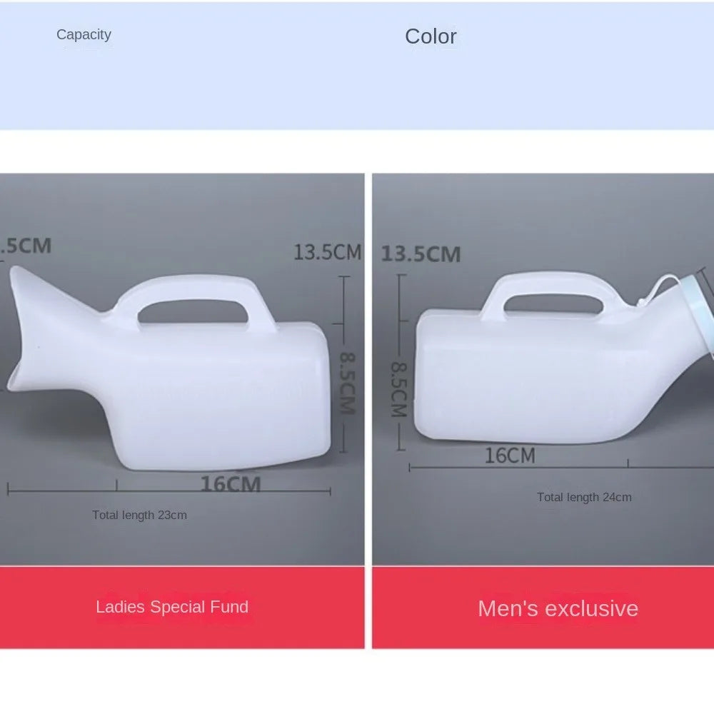 Portable Urinal Bottle with Lid – 1000ml Travel Night Pot Portable Urinal Bottle Nixie