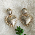 Gold Plated Heart & Bow Long Tassel Fashion Earrings Fashion Earrings Nixie XL1659