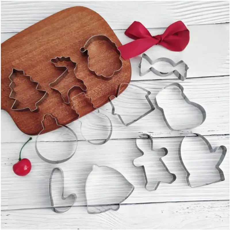 12-Piece Christmas Cookie Cutters Set – Stainless Steel