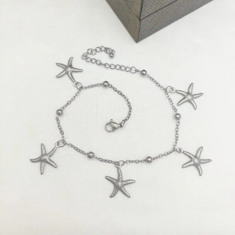 Women's Stainless Steel Ankle Bracelet | Beach Sea Style Anklet