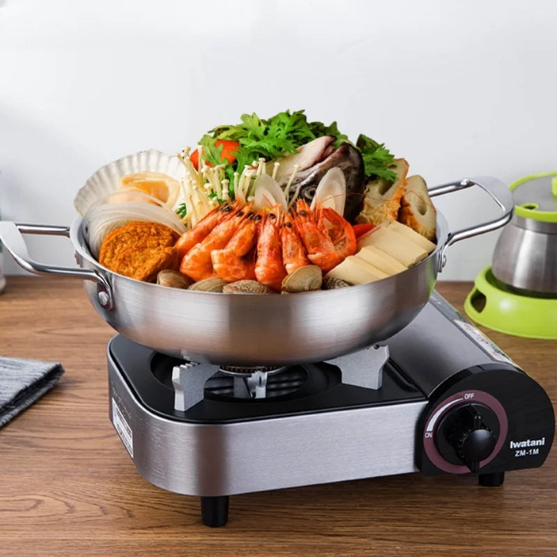 Stainless Steel Saucepan Paella Pan – Rice, Seafood & Picnic Stainless Steel Saucepan Nixie