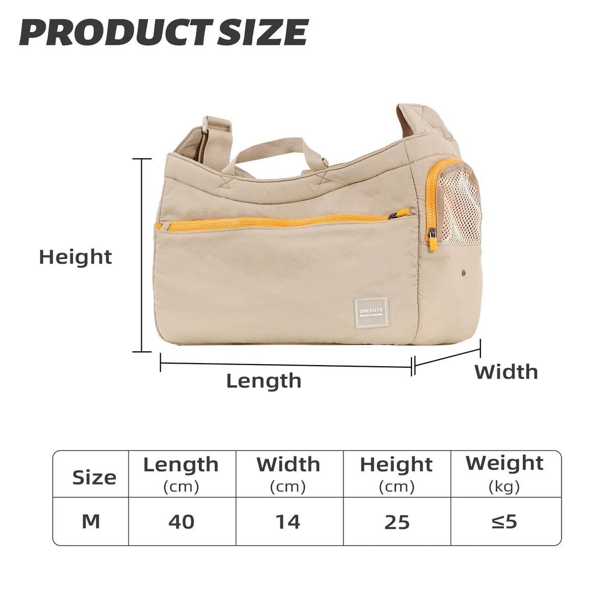 Onecute Pet Carrier Shoulder Bag for Small Dogs | 3-Way Carry Dog Carrier Bag Nixie