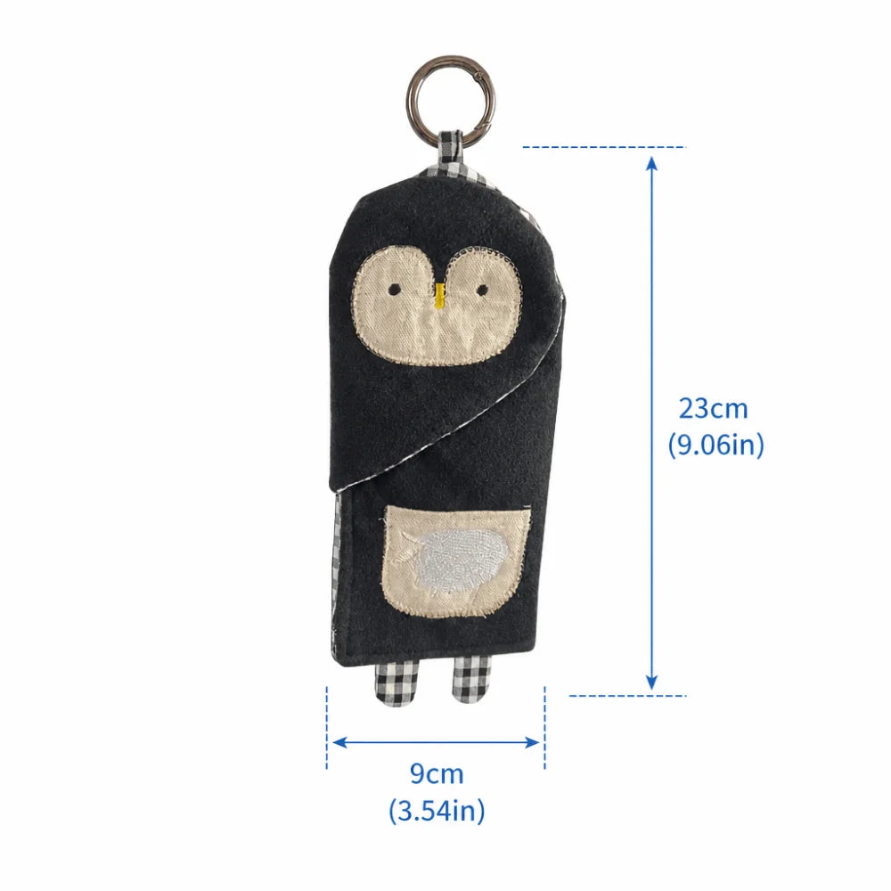 Penguin Glasses Case with Key Ring – Cute Eyeglass Pouch Eyeglass Case Nixie