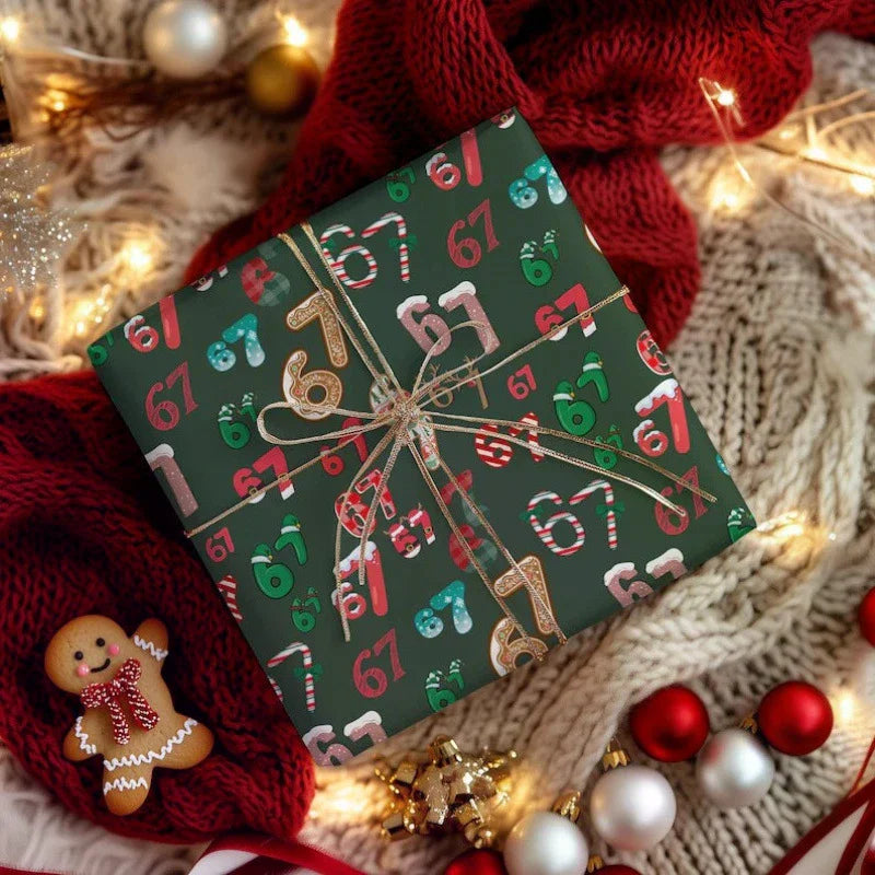 Kids' Christmas Wrapping Paper – Fun Santa Print Gift Wrap Christmas Wrapping Paper Nixie