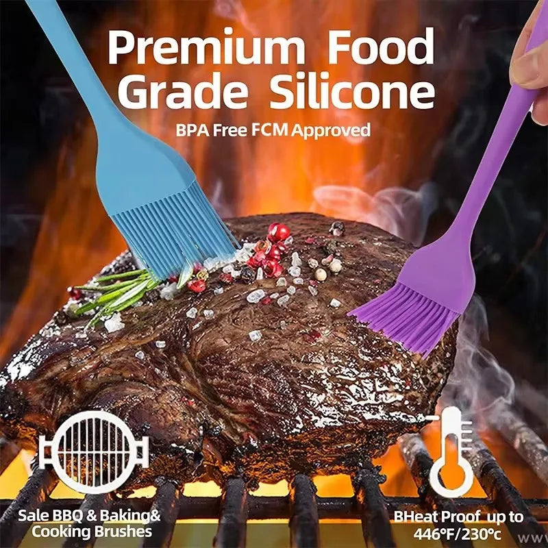 Silicone Basting Brush – Heat Resistant BBQ & Pastry Oil Brush Silicone Basting Brush Nixie