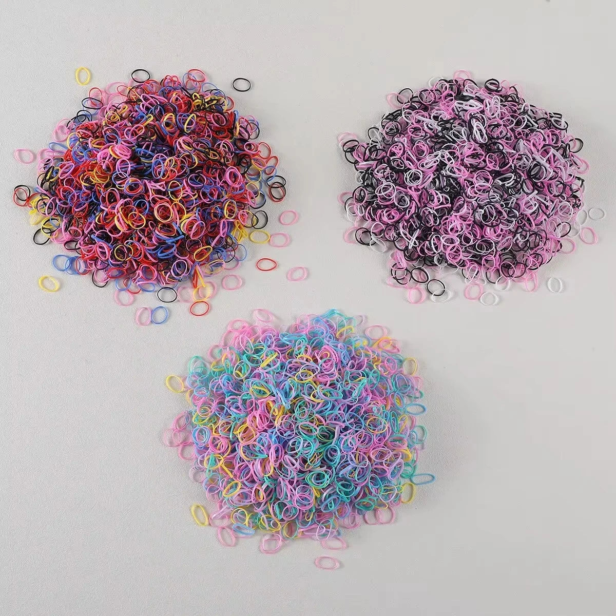 1500 Pcs Colorful Rubber Hair Ties for Girls & Kids Ponytail Kids Hair Ties Nixie 1500Pcs-A