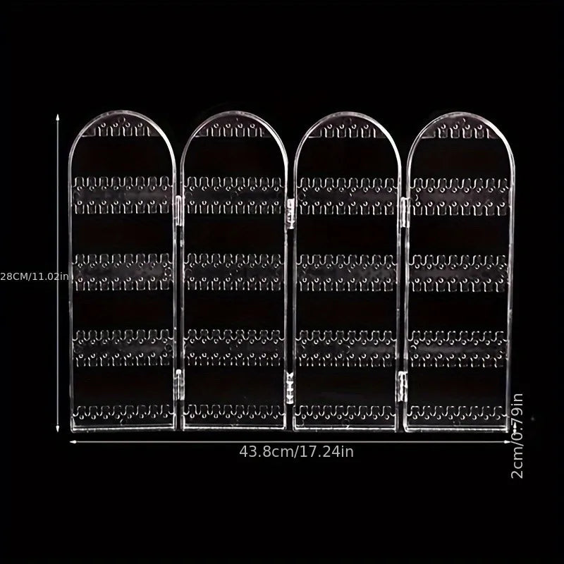 240-Slot Clear Earring Organizer – Jewelry Display Stand Jewelry Organizer Nixie Transparent 4 fans