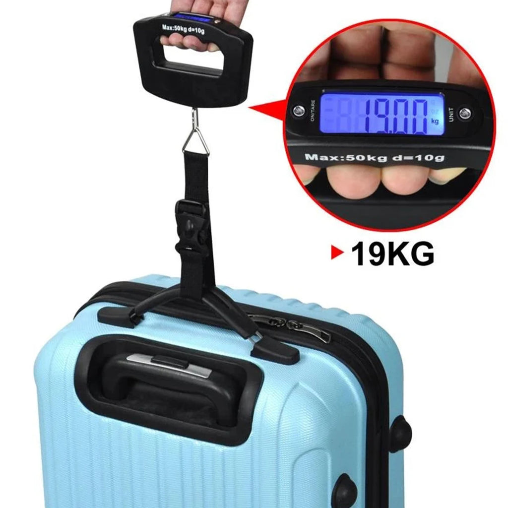 50kg Digital Luggage Scale – Portable Hanging Travel Scale