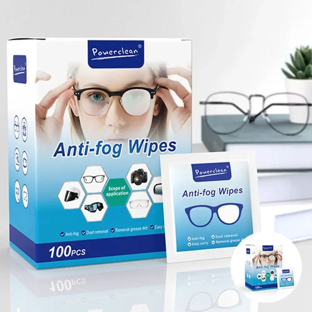 100Pcs Disposable Anti-Fog Lens Wipes – Glasses & Screen Cleaner Lens Cleaning Wipes Nixie