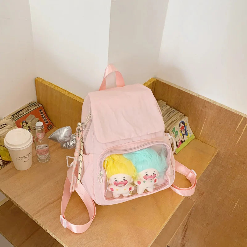 Nixie Transparent Lightweight Backpack for Girls & Women