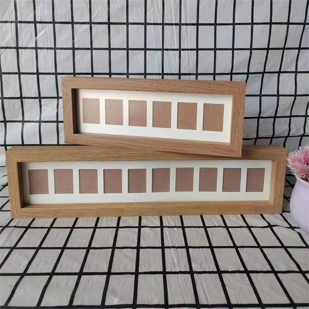 Porous Wooden Multi-Photo Frame – Baby Keepsake Gift