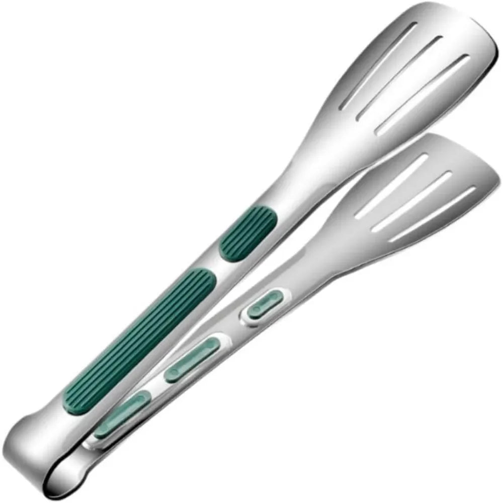Stainless Steel Cooking Tongs with Heat-Resistant Handle Kitchen Cooking Tongs Nixie Green tongs
