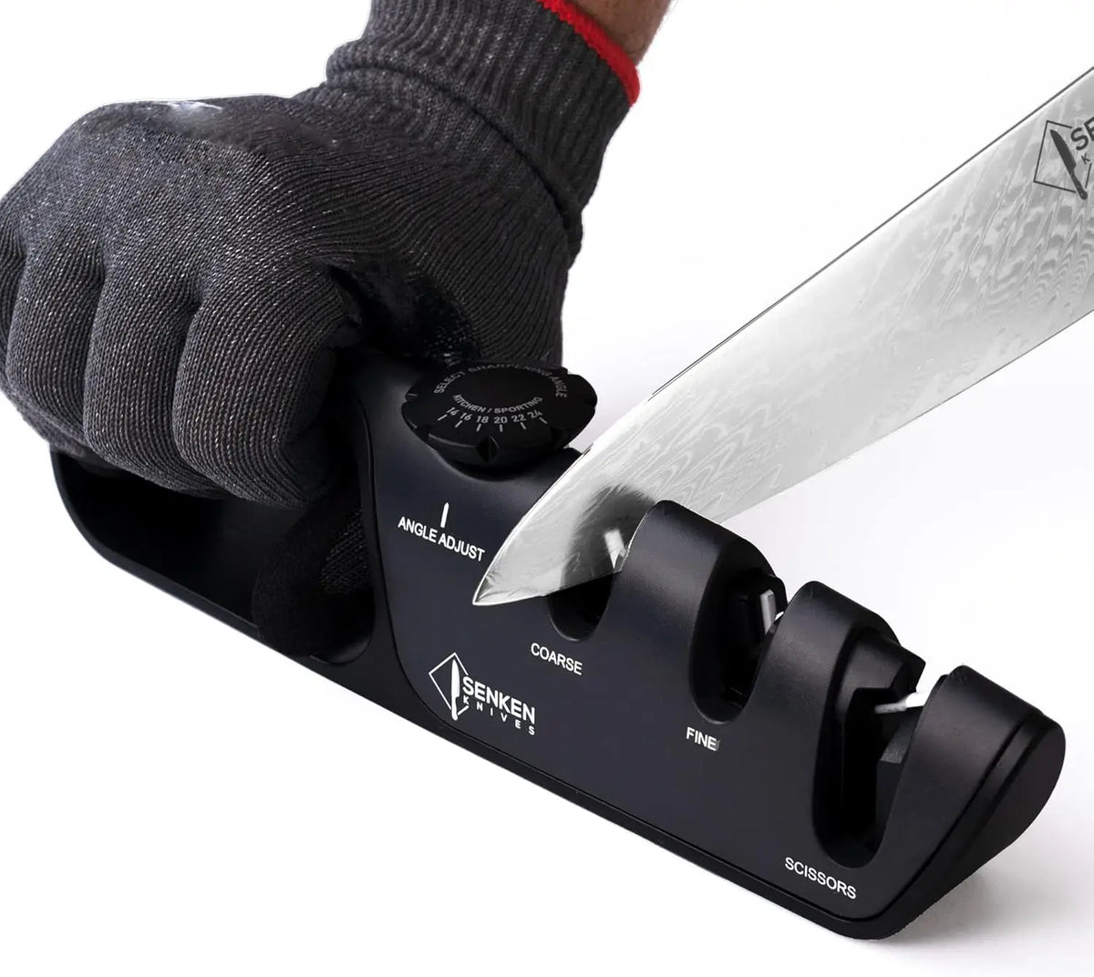 Handheld Knife Sharpener – 4 Adjustable Angles, Coarse & Fine