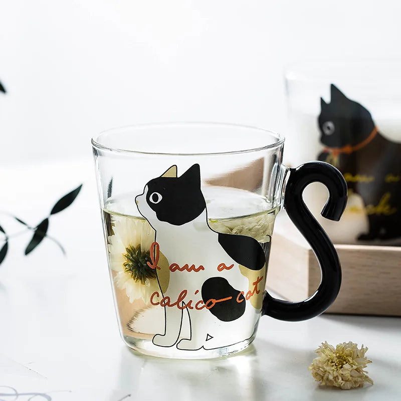 Cat Paw Heat-Resistant Glass Cup – Coffee, Tea & Milk Glass Drinkware Cup Nixie