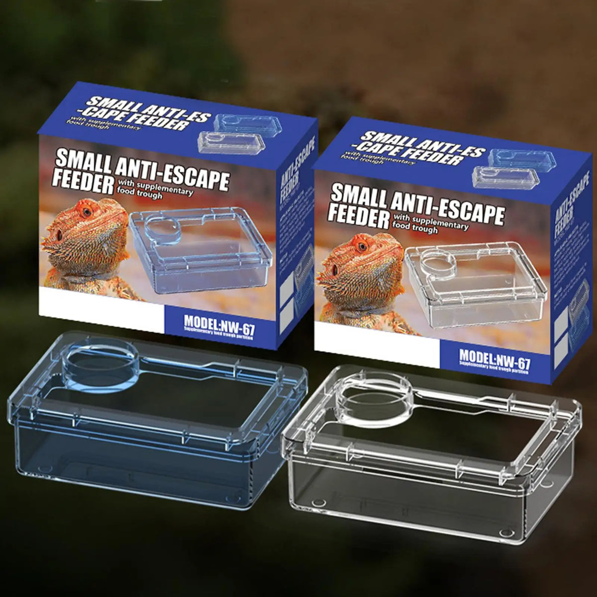 Reptile Escape-Proof Feeding Dish Bowl for Lizards & Iguanas