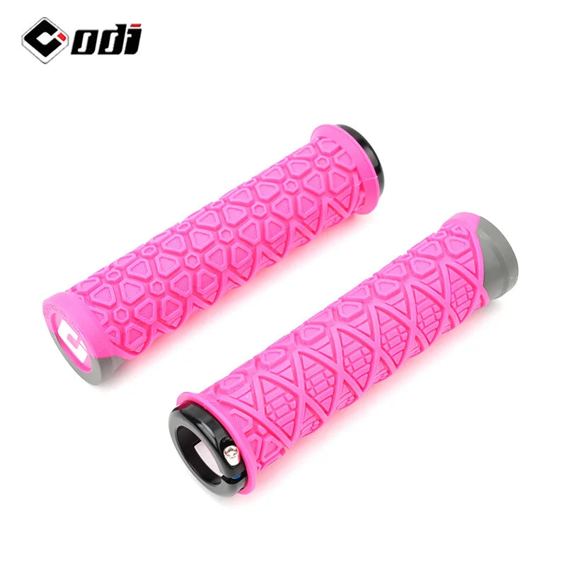 ODI Silicone Lock-On MTB Bike Grips – Non-Slip Handlebar Grips Bicycle Handlebar Grips Nixie PINK